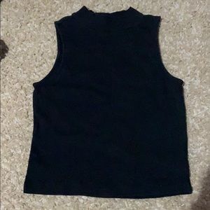 Black faux turtle neck